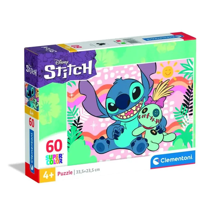 Clementoni 60 db-os Szuper Színes puzzle - Stitch (26331)