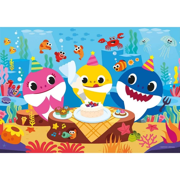 Clementoni 26095 - Baby Shark - 60 db-os Színezhető kétoldalas puzzle