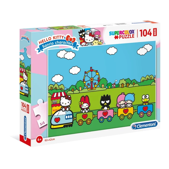 Clementoni 23742 - Hello Kitty - 104 db-os Szuper Színes Maxi puzzle