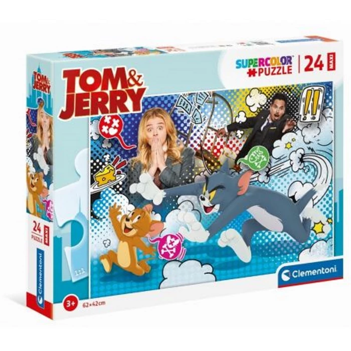 Clementoni 24212 - Tom és Jerry - 24 db-os Szuper Színes Maxi puzzle