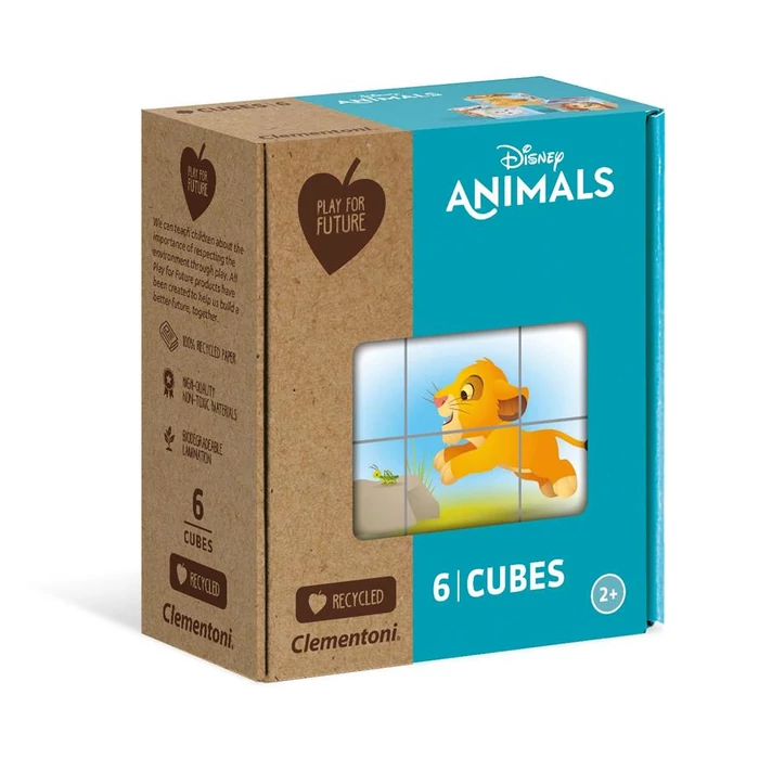 Clementoni 44004 - Disney állatok - 6 db-os mesekocka