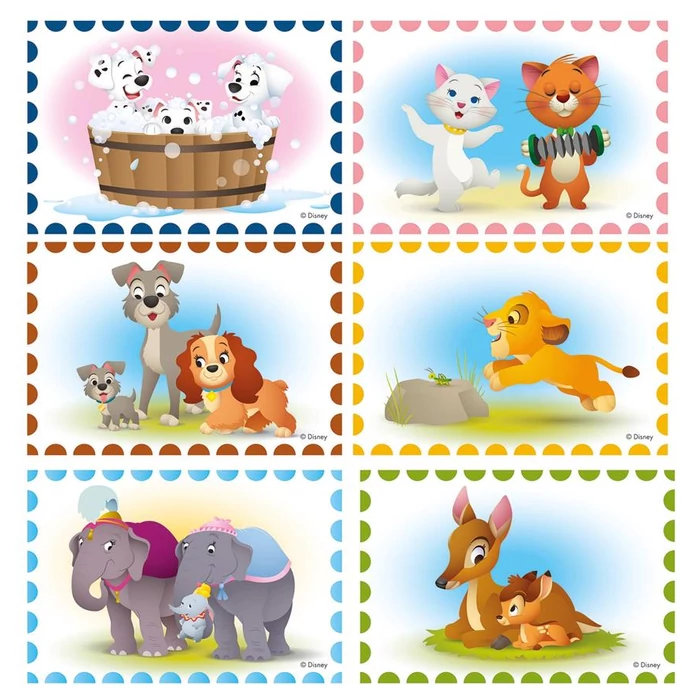 Clementoni 44004 - Disney állatok - 6 db-os mesekocka