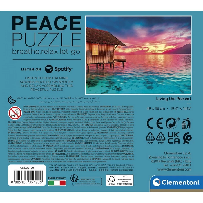 Clementoni 35120 - Peace puzzle - Living the Present - 500 db-os puzzle