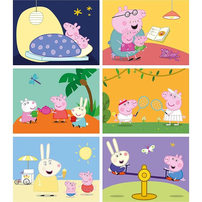 Clementoni 45009 - Play for future 12 db-os mesekocka - Peppa malac