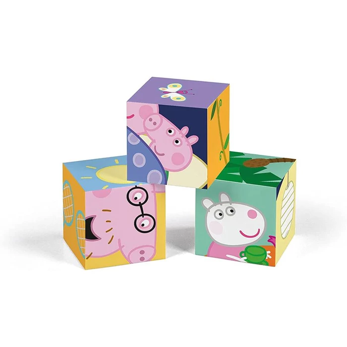 Clementoni 45009 - Play for future 12 db-os mesekocka - Peppa malac