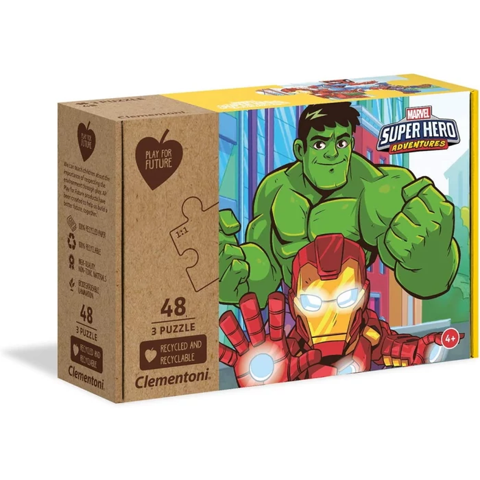 Clementoni 25257 - Marvel - Bosszúállók - 3 x 48 db-os Play for future puzzle