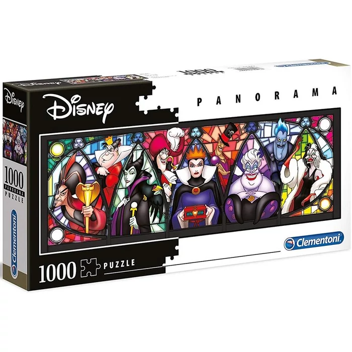 Clementoni 39516 - Disney gonoszai- 1000 db-os panoráma puzzle