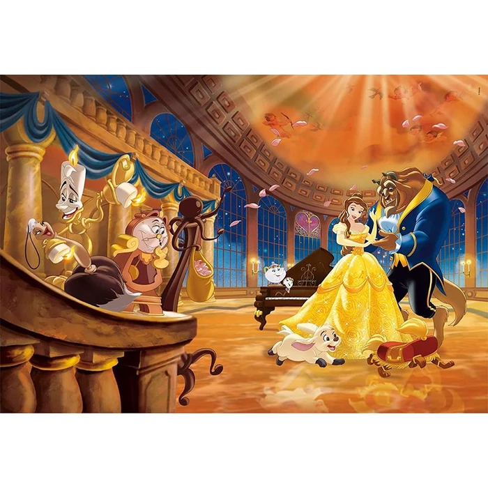 Clementoni 39676 - Disney Princess - Szépség és a szörnyeteg - 1000 db-os puzzle bőröndben