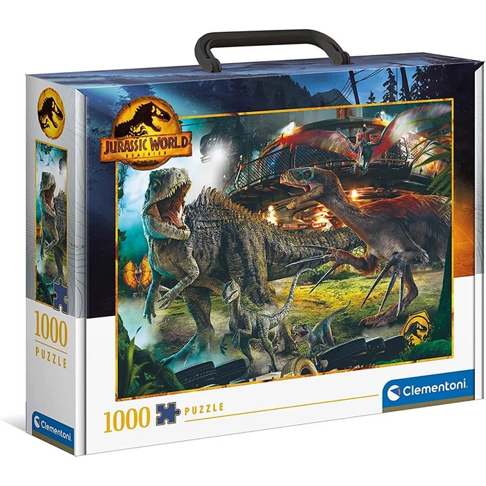 Clementoni 39699 - Jurassic World - 1000 db-os puzzle bőröndben
