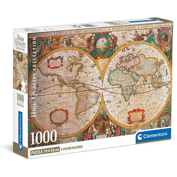 Clementoni 39706 - Régi térkép - 1000 db-os puzzle