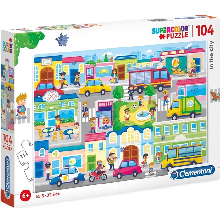 Clementoni 27114- A városban - 104 db-os Szuper Színes puzzle