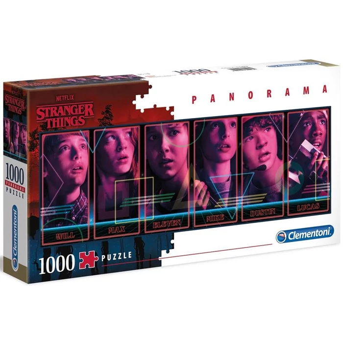 Clementoni 39548 - Panoráma puzzle - Stranger Things - 1000 db-os puzzle