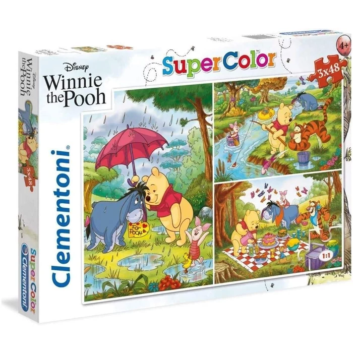 Clementoni 25232 - Micimackó - 3 x 48 db-os Szuper Színes puzzle