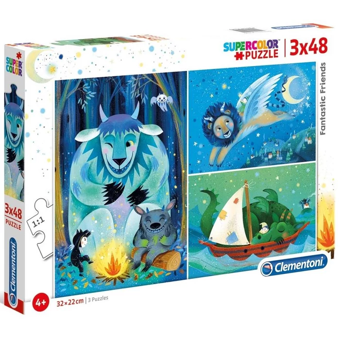 Clementoni 25245 - Fantasztikus barátok - 3 x 48 db-os Szuper Színes puzzle
