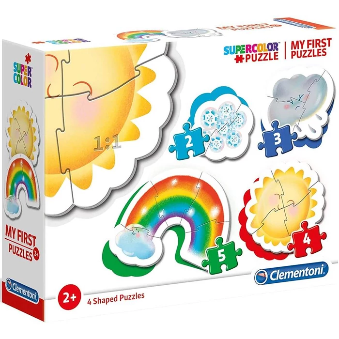 Clementoni 20817 - Bébi sziluett puzzle - Időjárás - 2,3,4,5 db-os puzzle