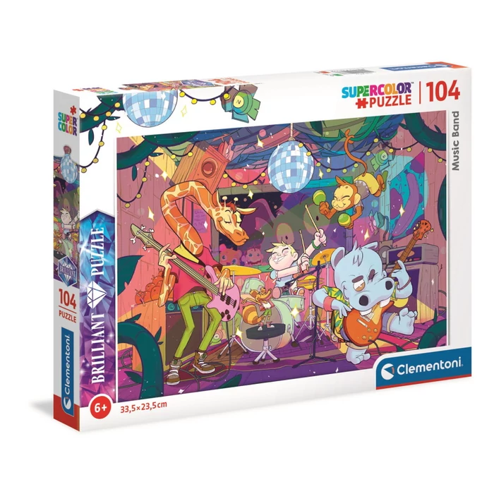 Clementoni 20177 - Music Band - 104 db-os Szuper Színes Ragyogó puzzle