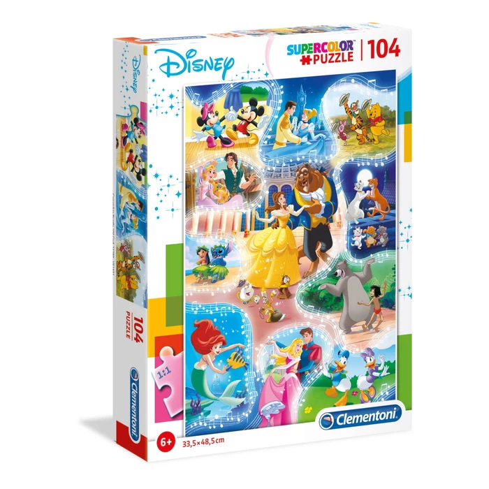 Clementoni 27289 - Disney Tánc - 104 db-os Szuper Színes puzzle