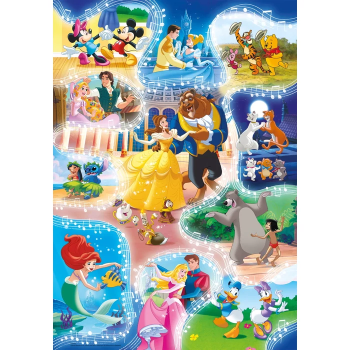 Clementoni 27289 - Disney Tánc - 104 db-os Szuper Színes puzzle