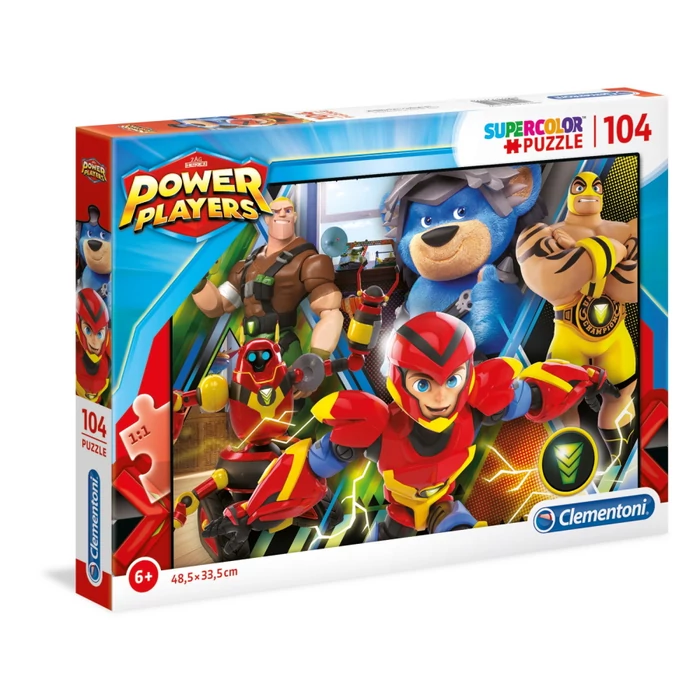 Clementoni 27155 - Power Players - 104 db-os Szuper Színes puzzle