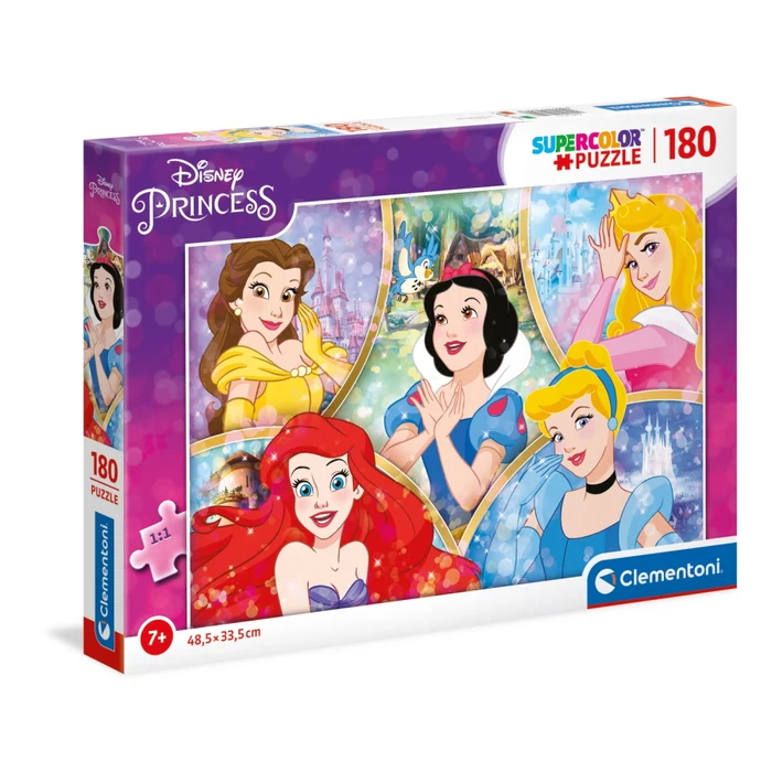 Clementoni 29311 - Disney Princess - Szuper színes 180 db-os puzzle