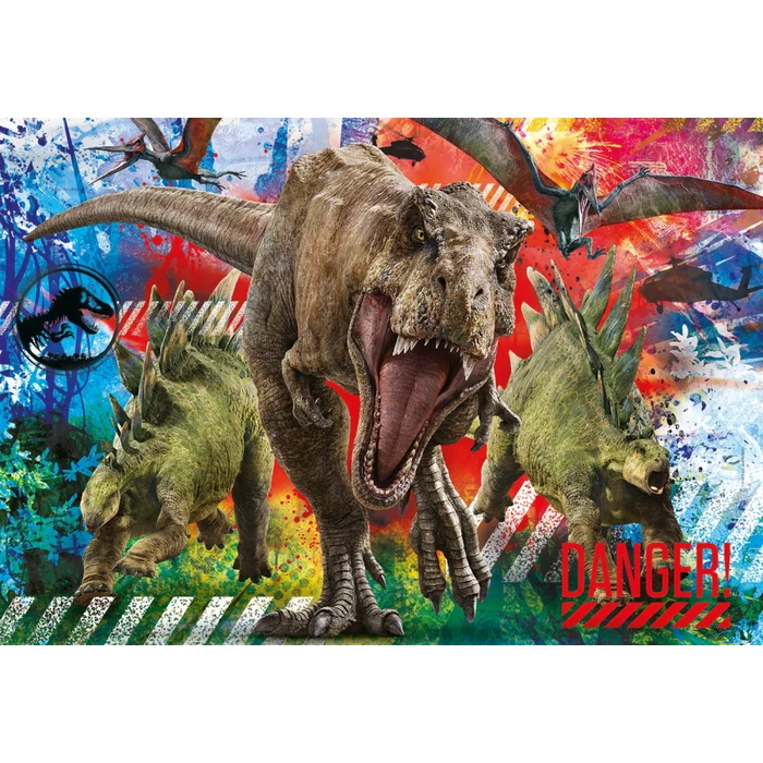 Clementoni 29106 - Jurassic World -180 db-os Szuper Színes puzzle