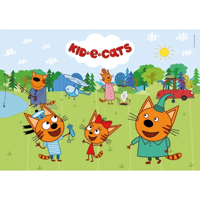 Clementoni 25707 - Ici-pici cicák - 104 db-os Színezhető kétoldalas puzzle 