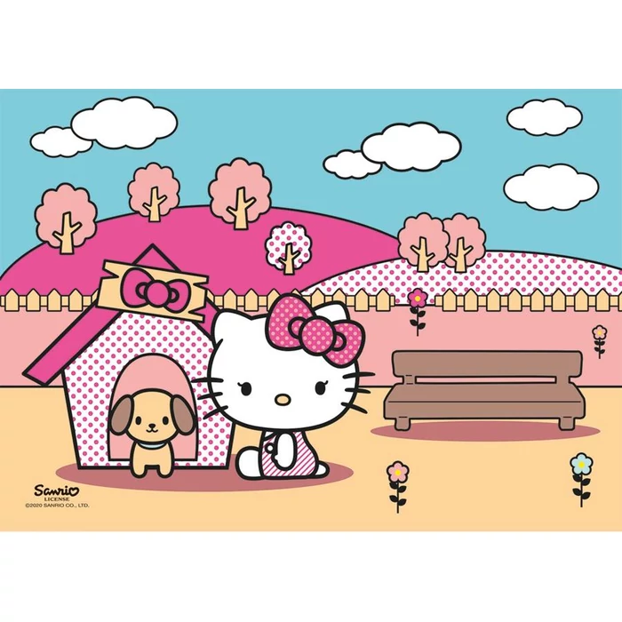 Clementoni 24765 - Hello Kitty világa - 2 x 20 db-os Szuper Színes puzzle