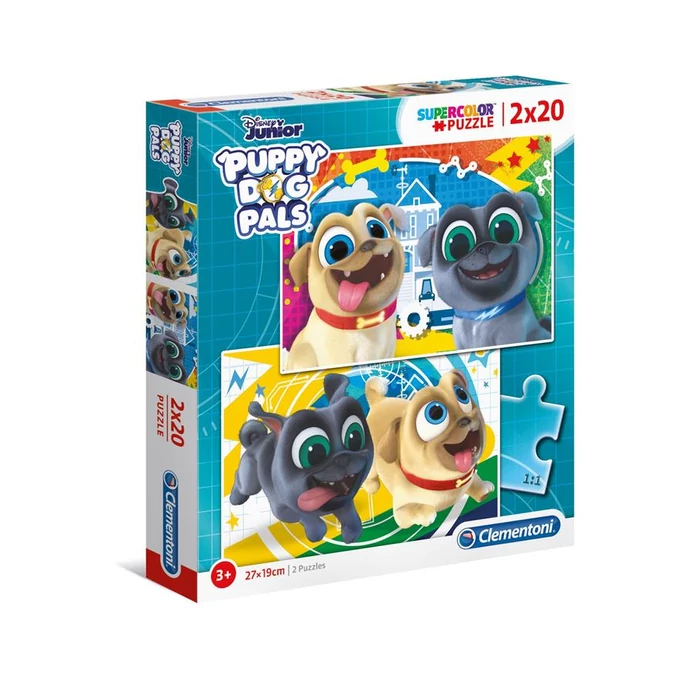 Clementoni 24767 - Kutyapajtik - 2 x 20 db-os Szuper Színes puzzle