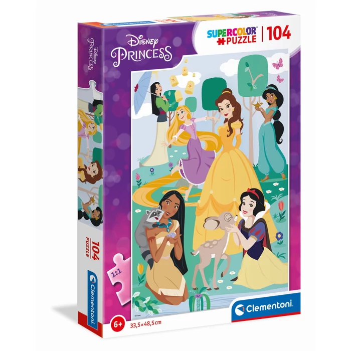 Clementoni 104 db-os Szuper Színes puzzle - Disney Princess hercegnők (25736)