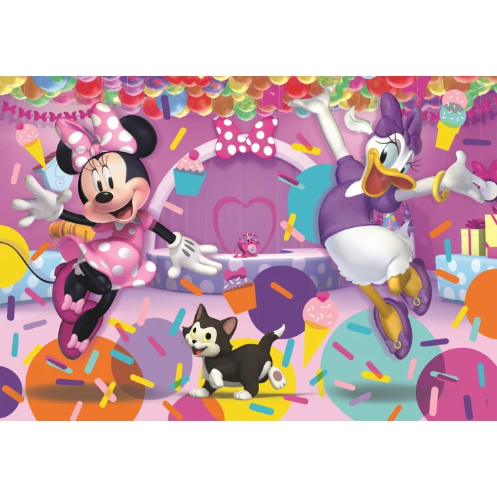 Clementoni 104 db-os Szuper Színes  puzzle - Minnie Mouse és Daisy kacsa (25735)