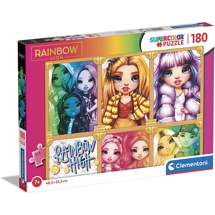 Clementoni 29777 - Szuper Színes puzzle - Rainbow High - 180 db-os puzzle