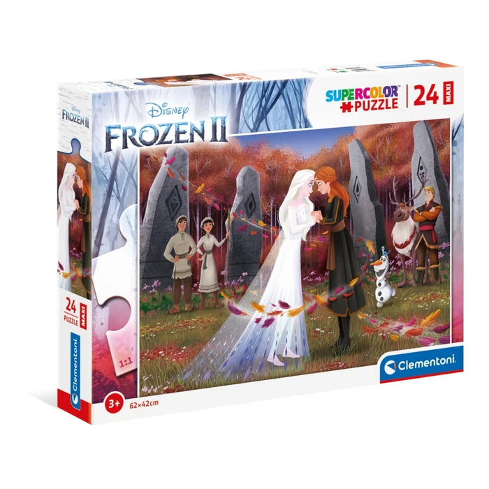 Clementoni 24217 - Jégvarázs 2 - Az Elvarázsolt Erdőben - 24 db-os Szuper Színes Maxi puzzle