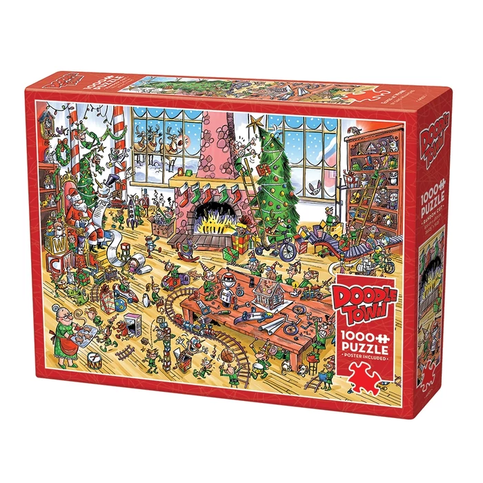 Cobble Hill 44507 - DoodleTown: Elves at Work - 1000 db-os puzzle
