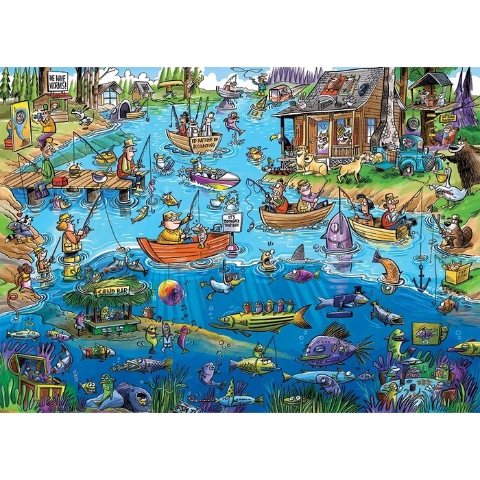 Cobble Hill 44503 - DoodleTown: Gone Fishing - 1000 db-os puzzle
