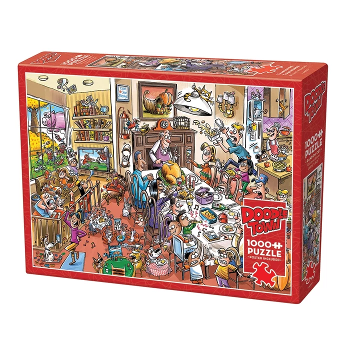 Cobble Hill 44501 - DoodleTown: Thanksgiving Togetherness - 1000 db-os puzzle