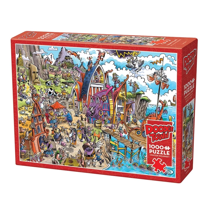 Cobble Hill 44504 - DoodleTown: Viking Village - 1000 db-os puzzle