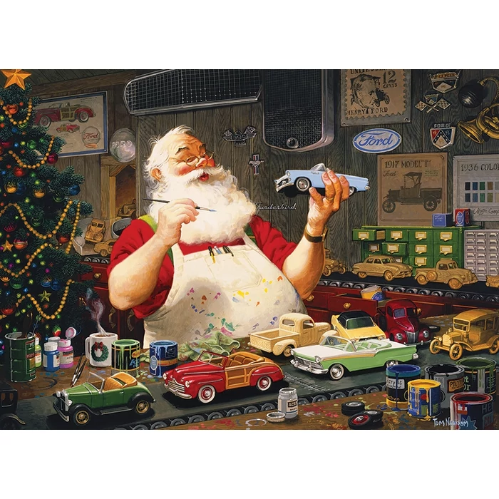 Cobble Hill 40224 - Santa Painting Cars - 1000 db-os puzzle
