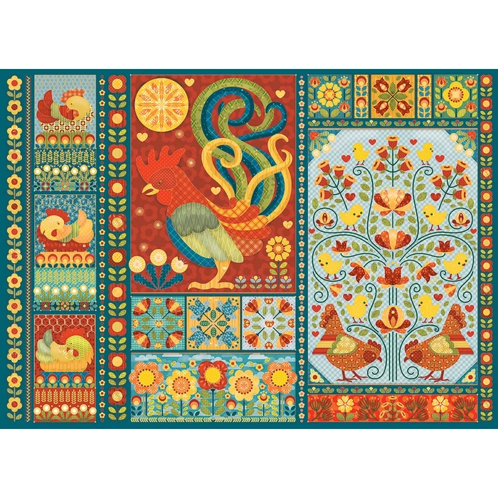Cobble Hill 40051 - Scandi Chicken Quilt - 1000 db-os puzzle
