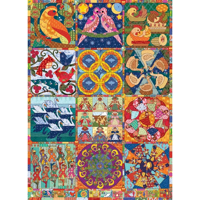 Cobble Hill 40049 - Twelve Days of Christmas Quilt - 1000 db-os puzzle