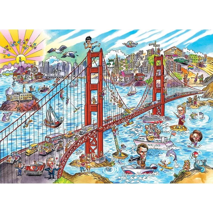 Cobble Hill 53504 - DoodleTown - San Francisco - 1000 db-os puzzle