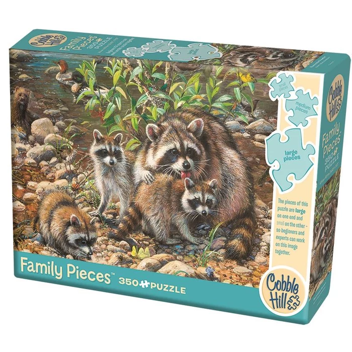Cobble Hill 54607 - Raccoon Family - 350 db-os Family puzzle