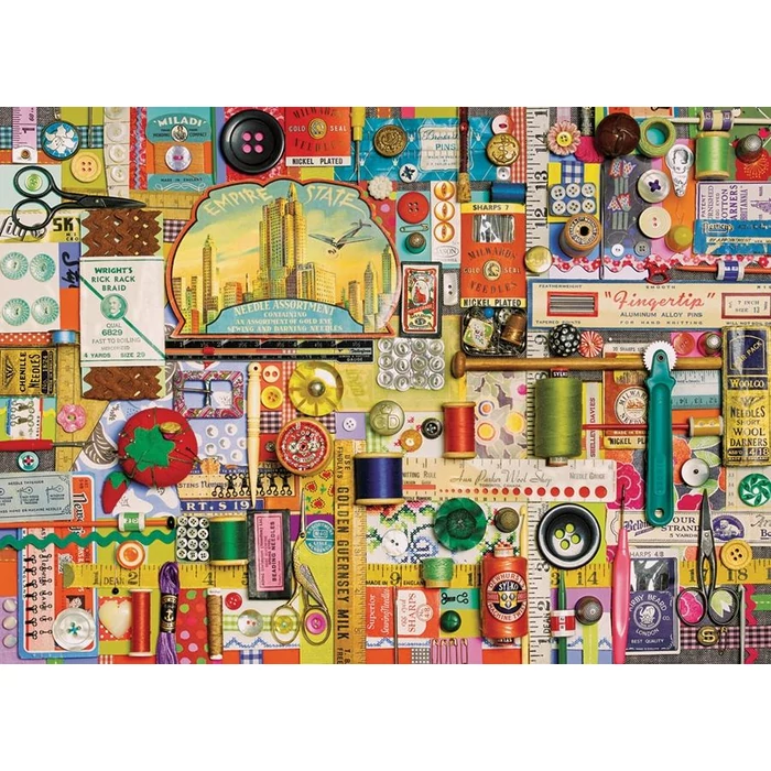 Cobble Hill 80098 - Sewing Notions - 1000 db-os puzzle