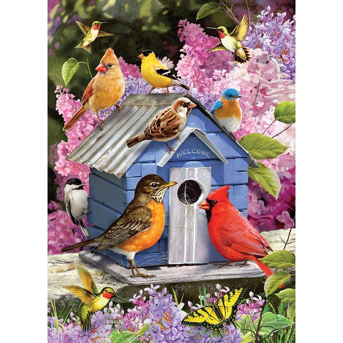 Cobble Hill 80153 - Spring Birdhouse - 1000 db-os puzzle