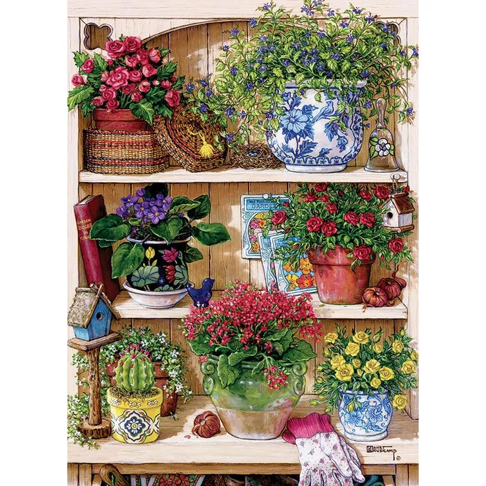 Cobble Hill 45034 - Flower Cupboard - 500 db-os puzzle