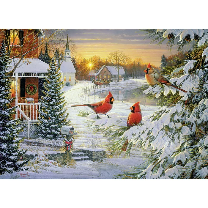 Cobble Hill 40245 - Sunset Cardinals - 1000 db-os puzzle