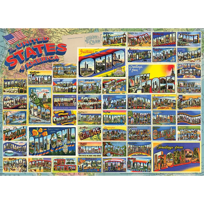 Cobble Hill 40115 - Vintage American Postcards - 1000 db-os puzzle