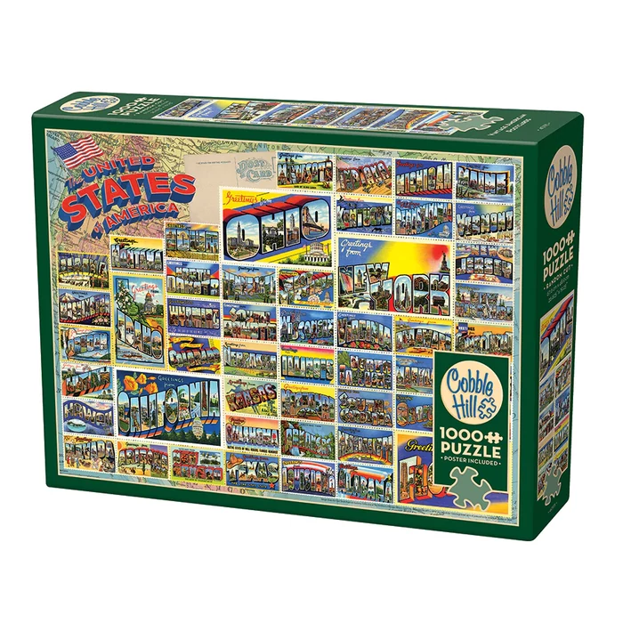 Cobble Hill 40115 - Vintage American Postcards - 1000 db-os puzzle