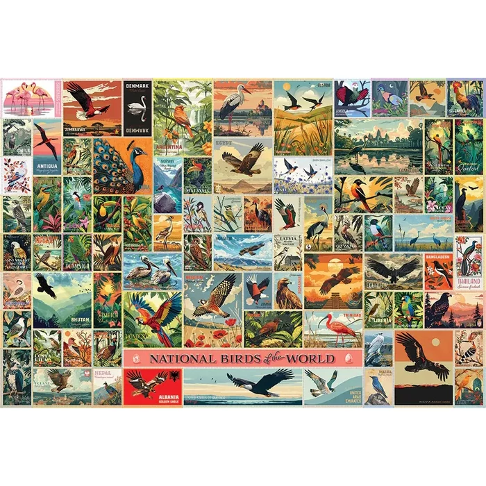 Cobble Hill 49024 - National Birds of the World - 2000 db-os puzzle 