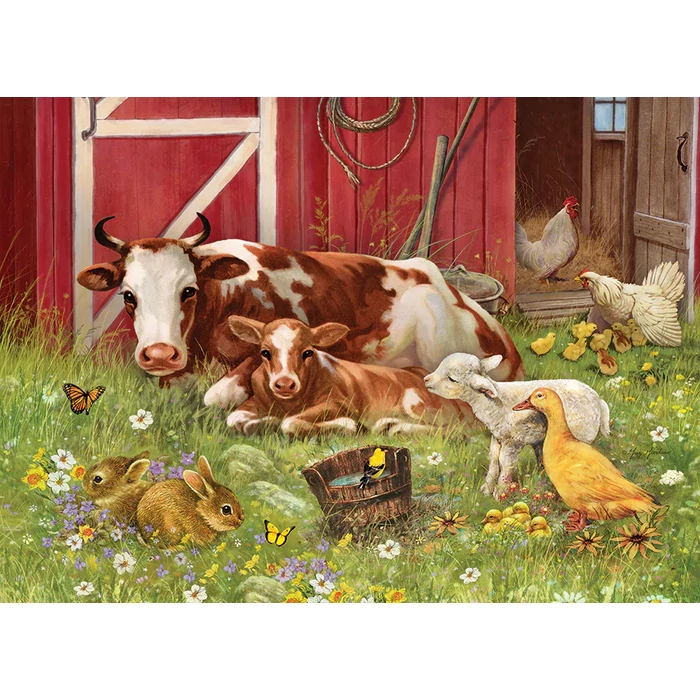 Cobble Hill 47026 - Barnyard Babies - 350 db-os Family puzzle