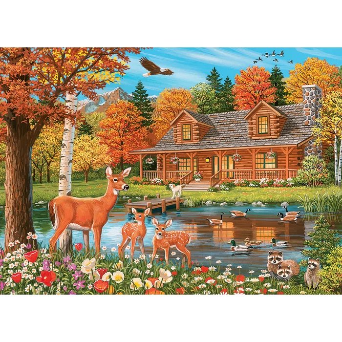 Cobble Hill 47036 - Cottage Pond - 350 db-os Family puzzle